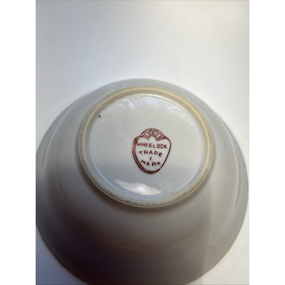 Vintage Wheelock Trade I Mark Bowl Yellow Roses, Gold Trim - Picture 4 of 5